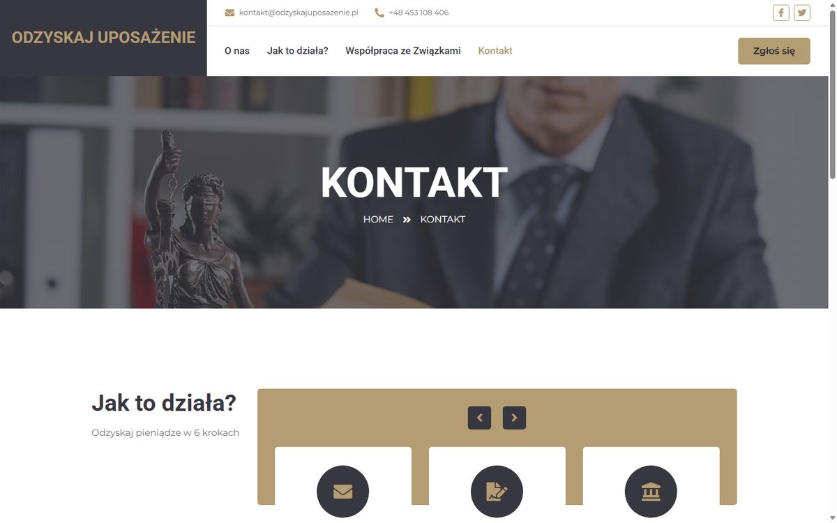Strona kontaktowa odzyskajUposazenie.pl