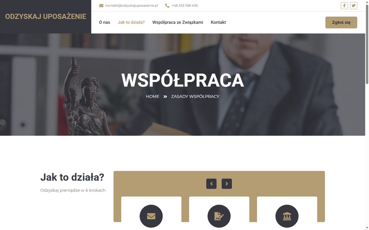 Sekcja „Jak to działa?” — proces w 6 krokach